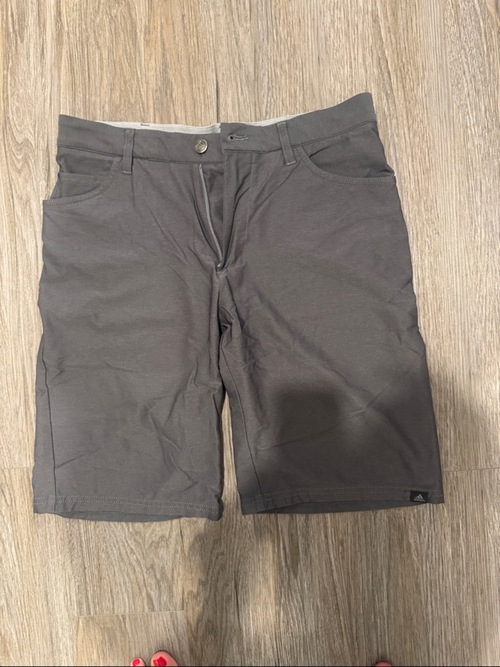 adidas Men's Charcoal Flat Front Shorts